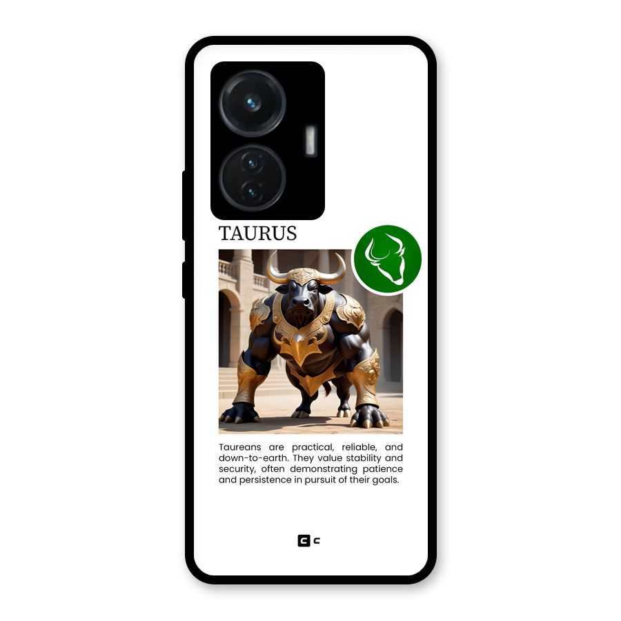 Towering Taurus Glass Back Case for Vivo T1 44W