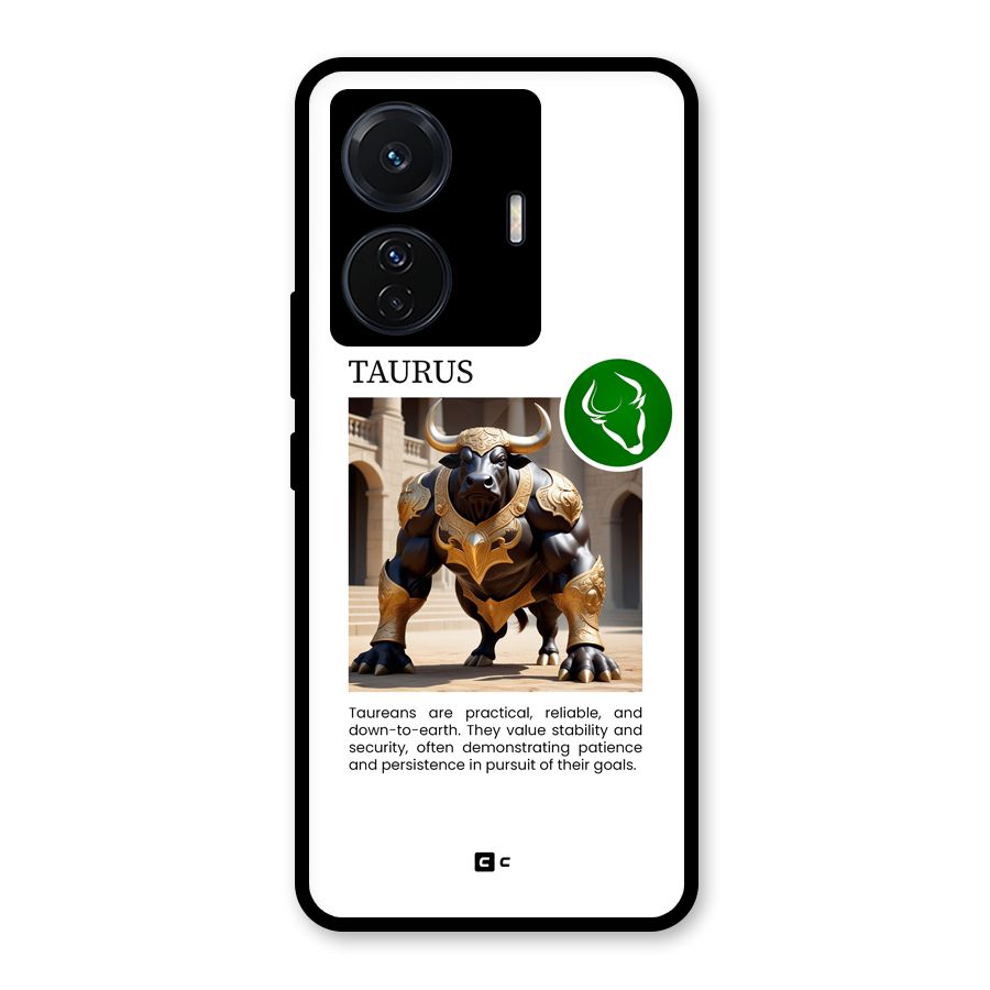Towering Taurus Glass Back Case for Vivo T1 Pro