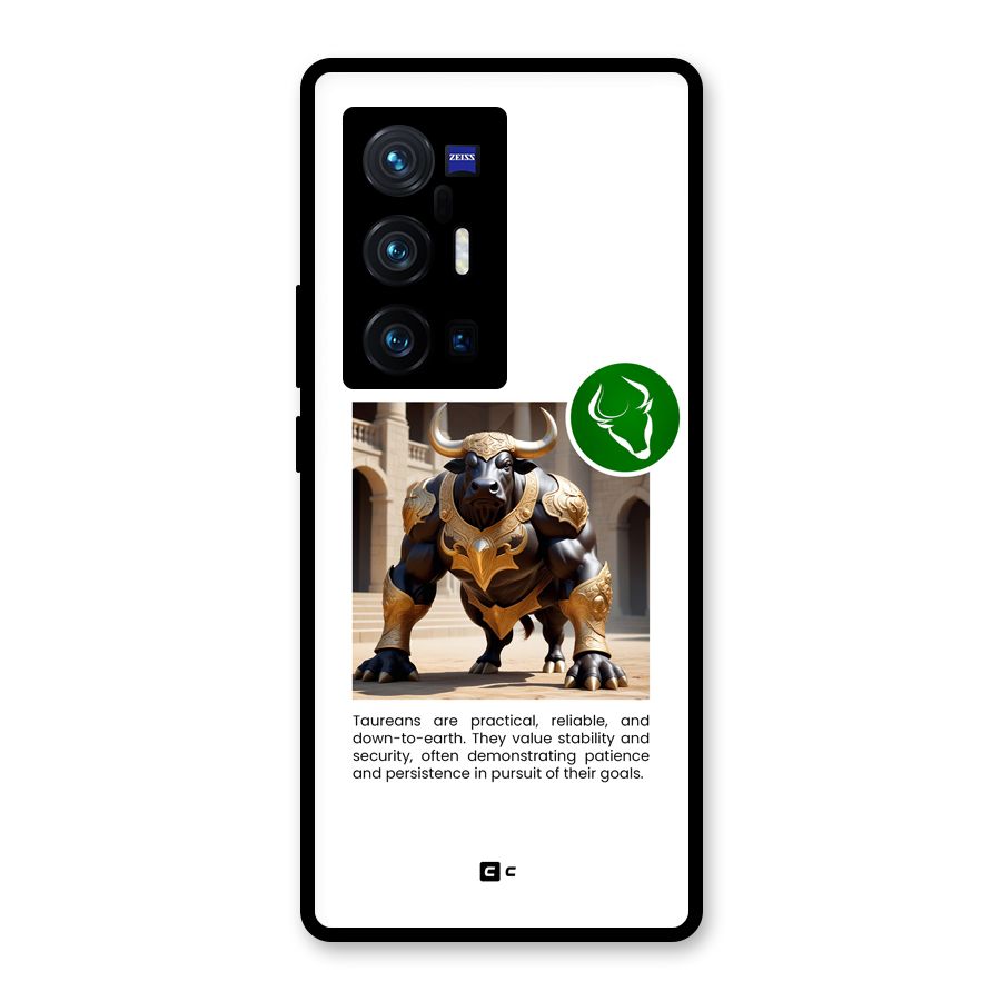 Towering Taurus Glass Back Case for Vivo X70 Pro Plus
