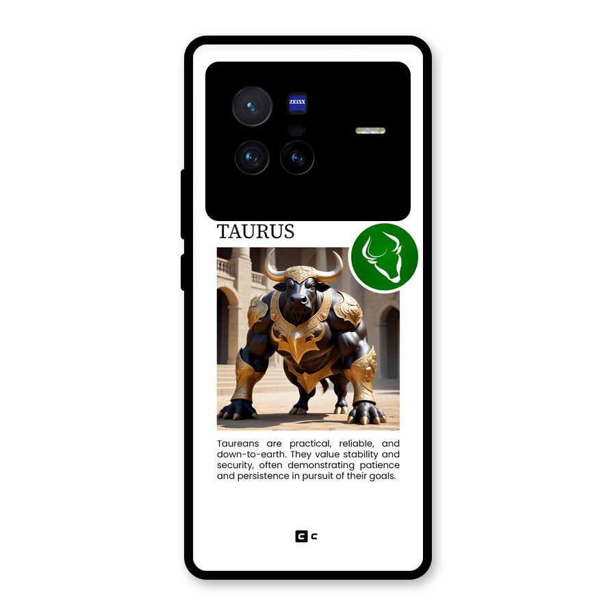Towering Taurus Glass Back Case for Vivo X80