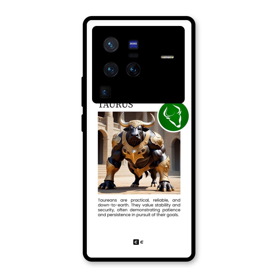 Towering Taurus Glass Back Case for Vivo X80 Pro