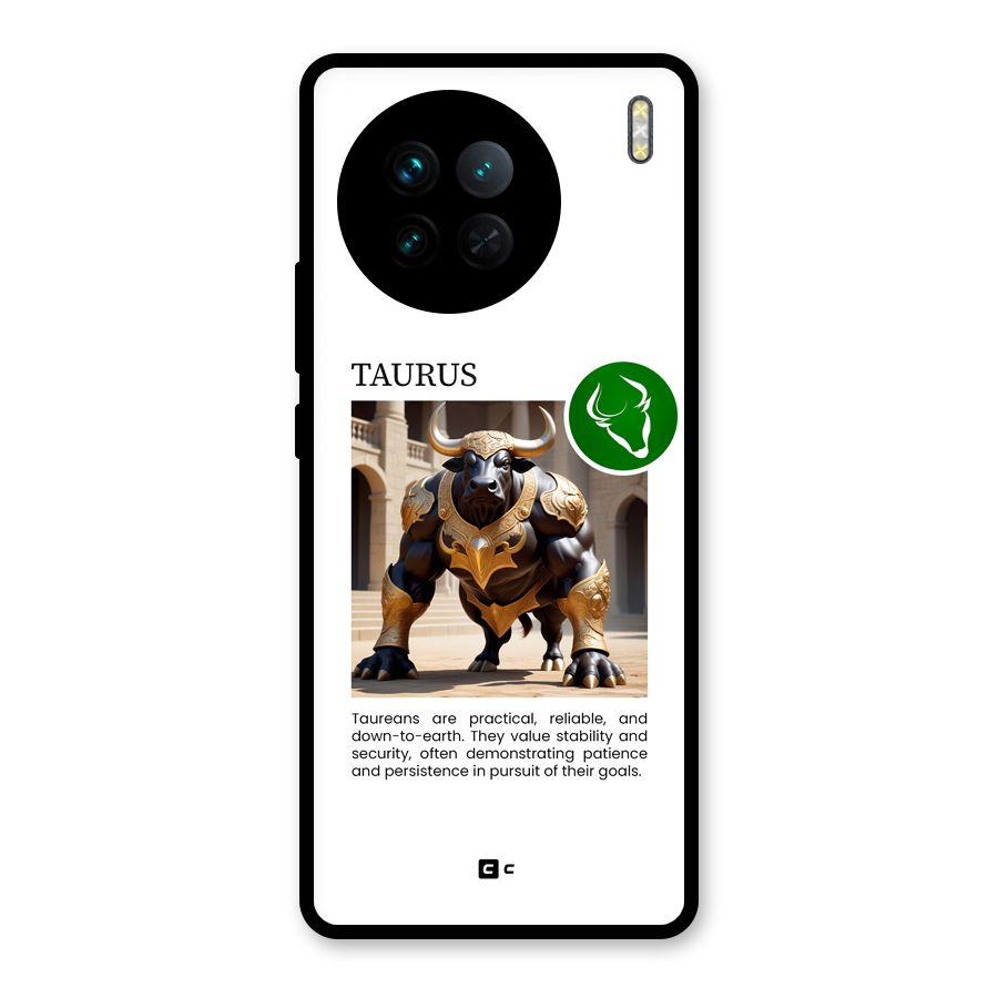 Towering Taurus Glass Back Case for Vivo X90