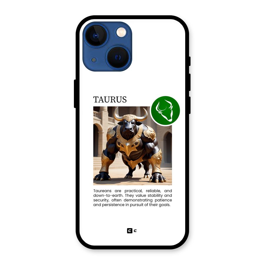 Towering Taurus Glass Back Case for iPhone 13 Mini