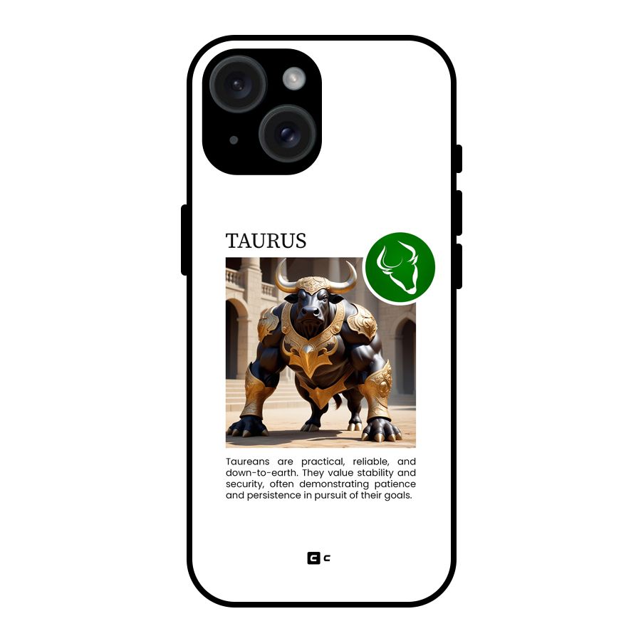 Towering Taurus Glass Back Case for iPhone 15