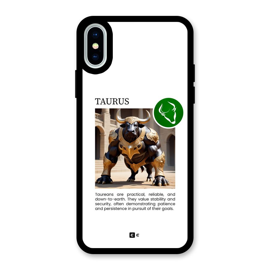 Towering Taurus Glass Back Case for iPhone XS