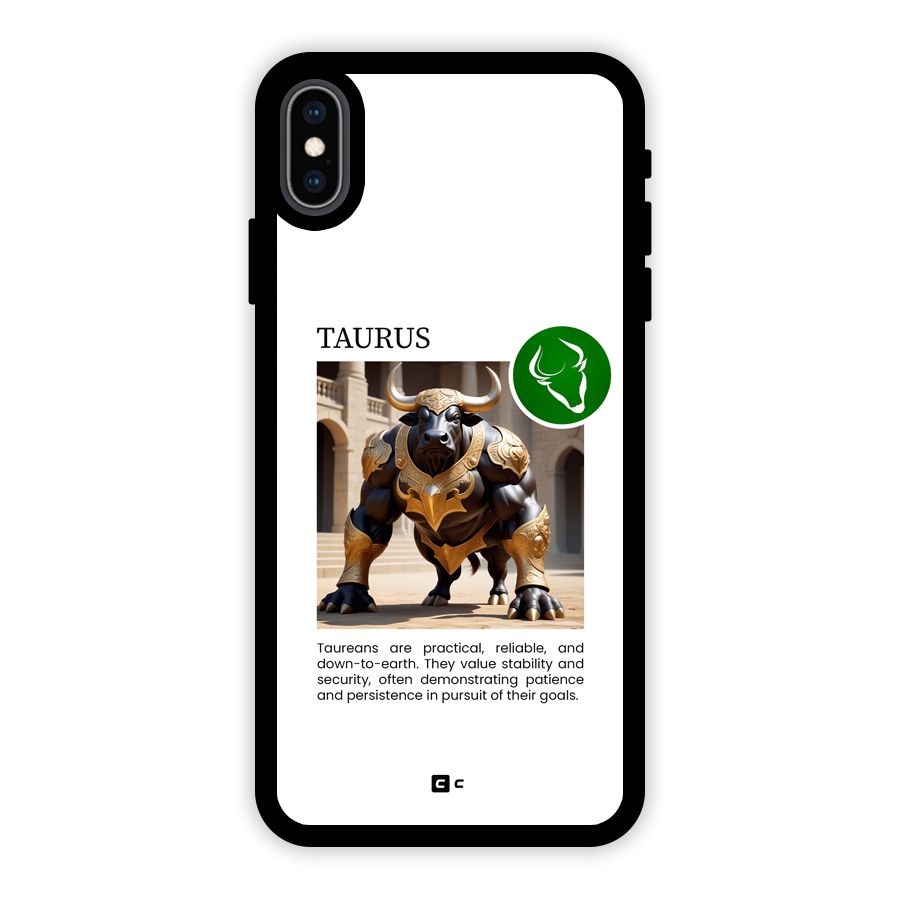 Towering Taurus Glass Back Case for iPhone XS Max