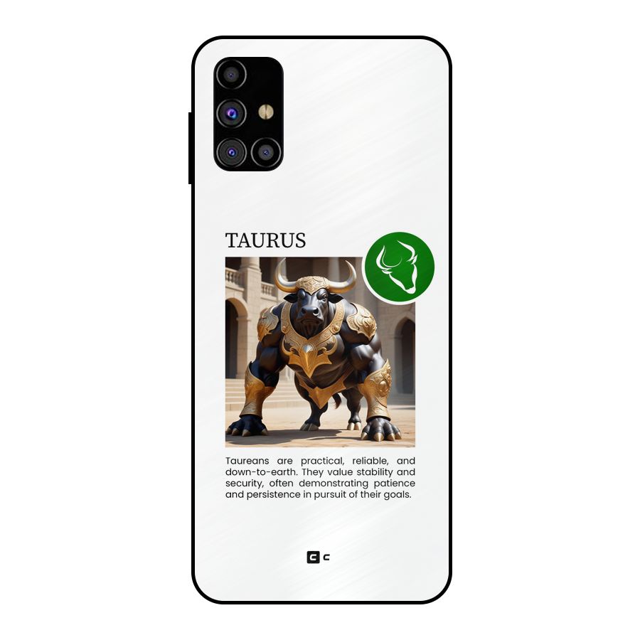 Towering Taurus Metal Back Case for Galaxy M31s