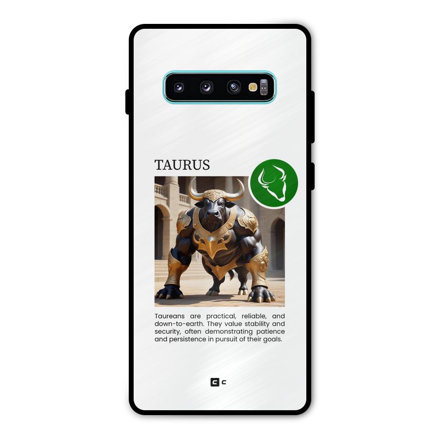 Towering Taurus Metal Back Case for Galaxy S10 Plus