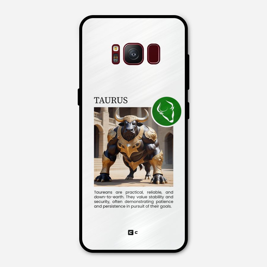Towering Taurus Metal Back Case for Galaxy S8
