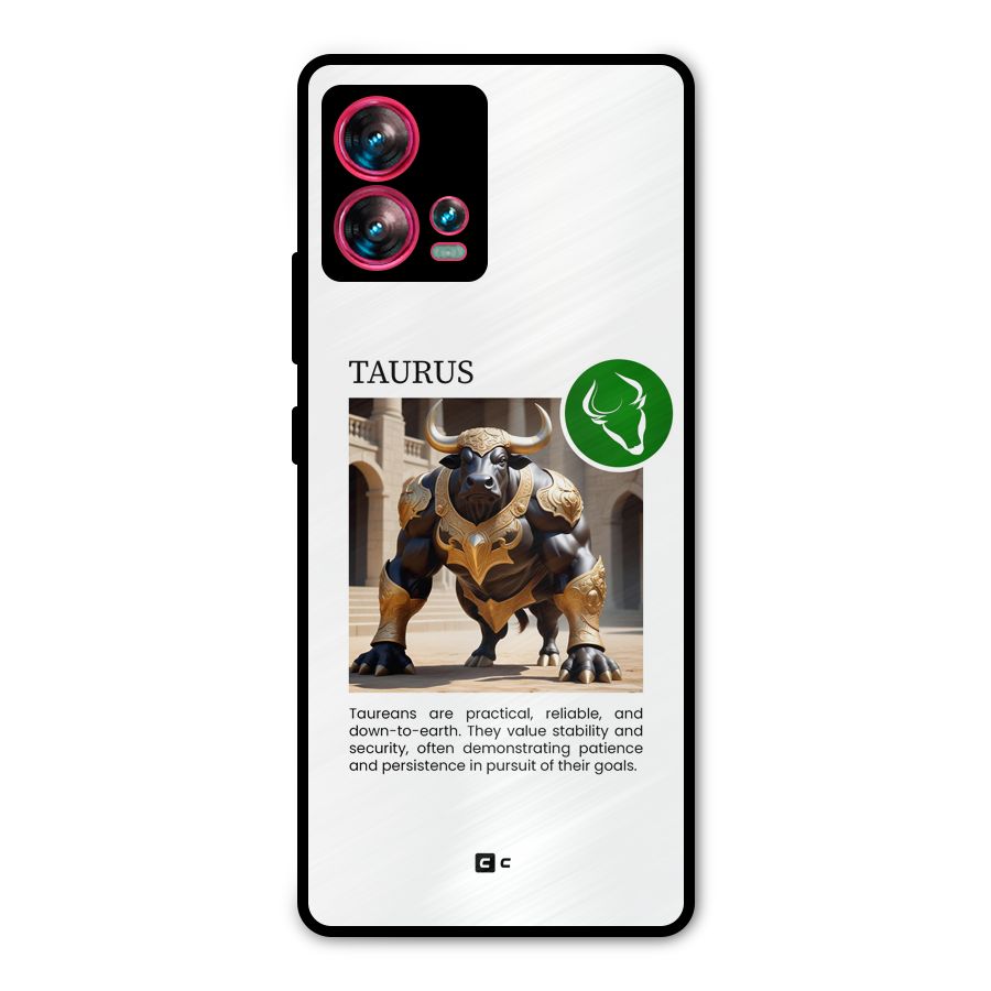 Towering Taurus Metal Back Case for Motorola Edge 30 Fusion