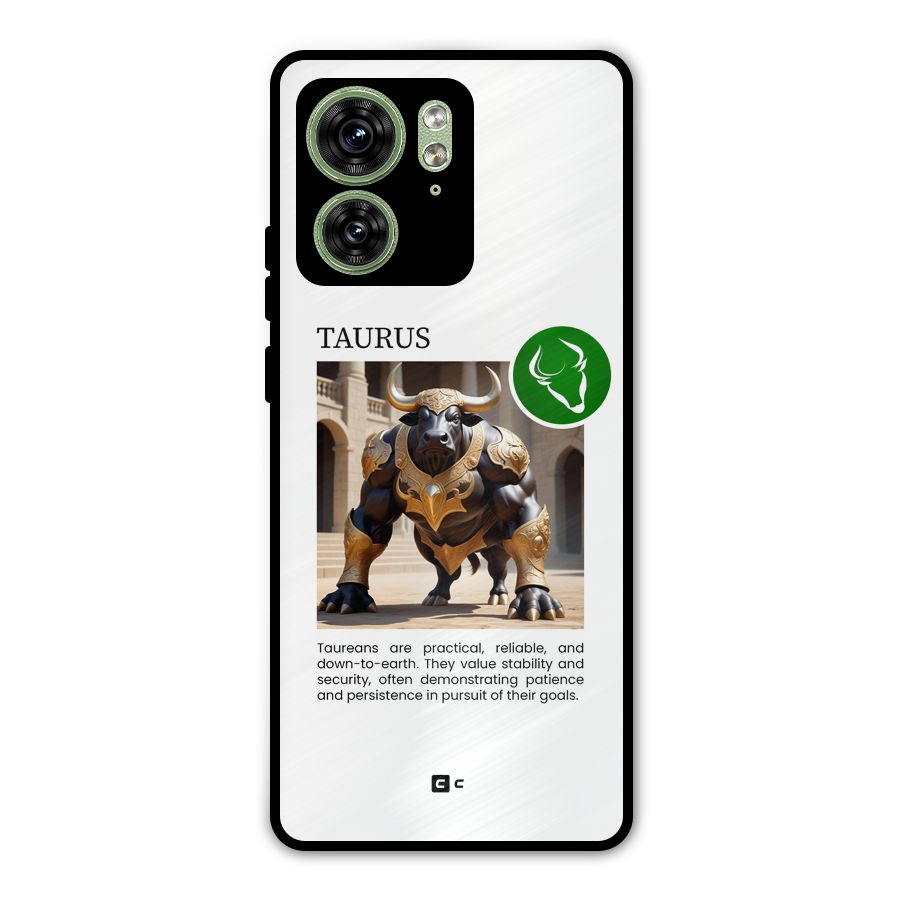 Towering Taurus Metal Back Case for Motorola Edge 40 5G