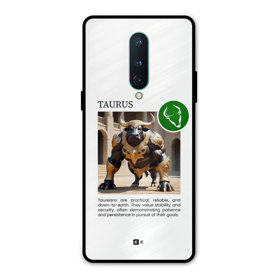 Towering Taurus Metal Back Case for OnePlus 8