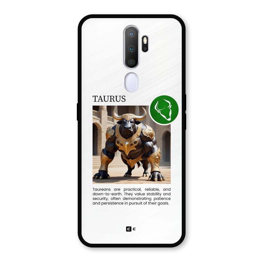 Towering Taurus Metal Back Case for Oppo A5 (2020)