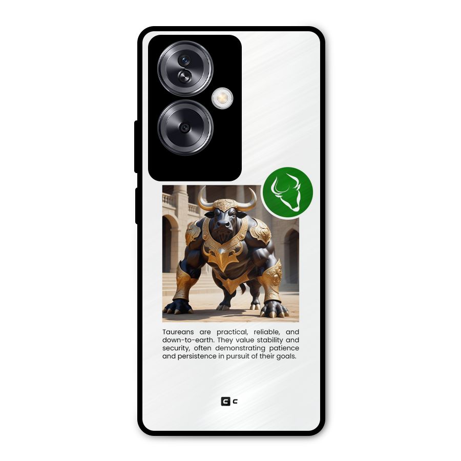Towering Taurus Metal Back Case for Oppo A79 5G