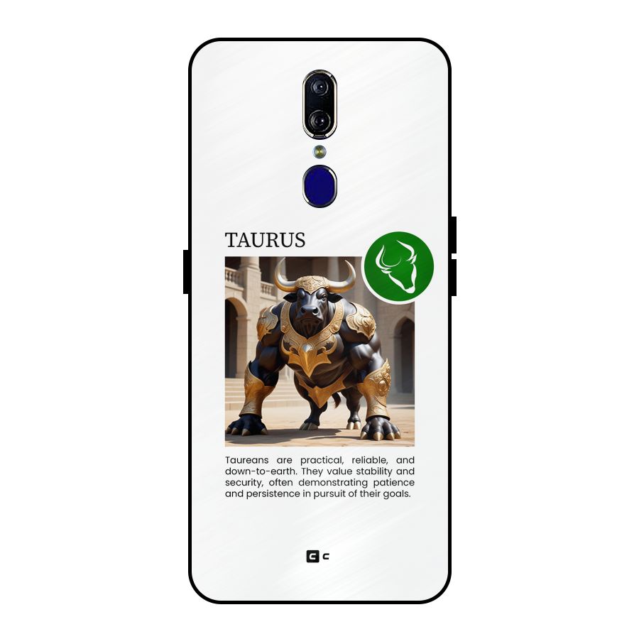 Towering Taurus Metal Back Case for Oppo F11