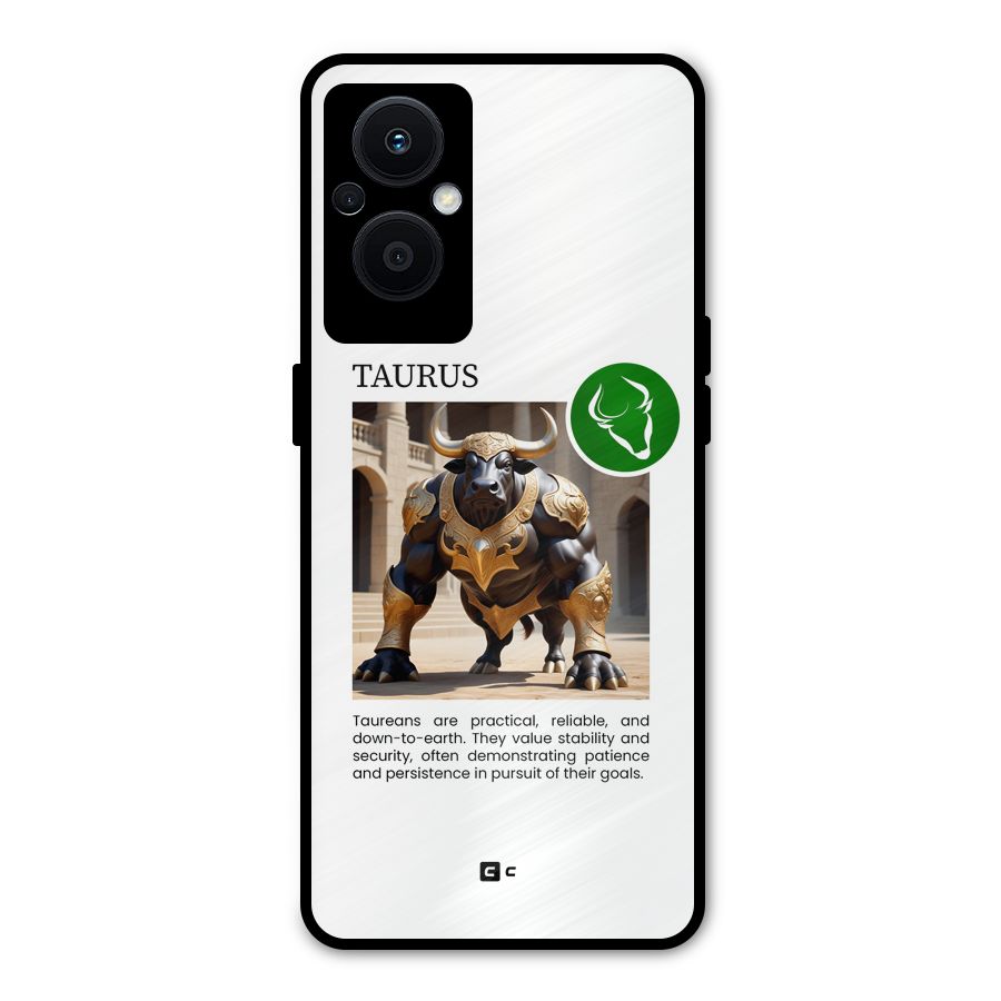 Towering Taurus Metal Back Case for Oppo F21 Pro 5G