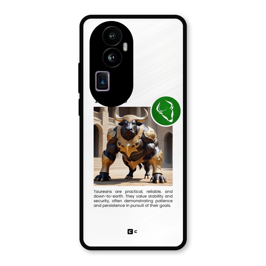 Towering Taurus Metal Back Case for Oppo Reno10 Pro Plus