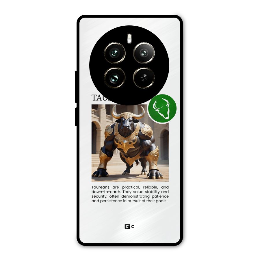 Towering Taurus Metal Back Case for Realme 12 Pro