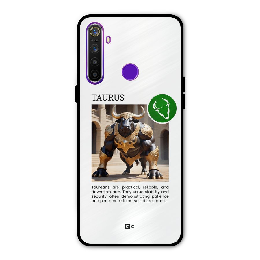 Towering Taurus Metal Back Case for Realme 5