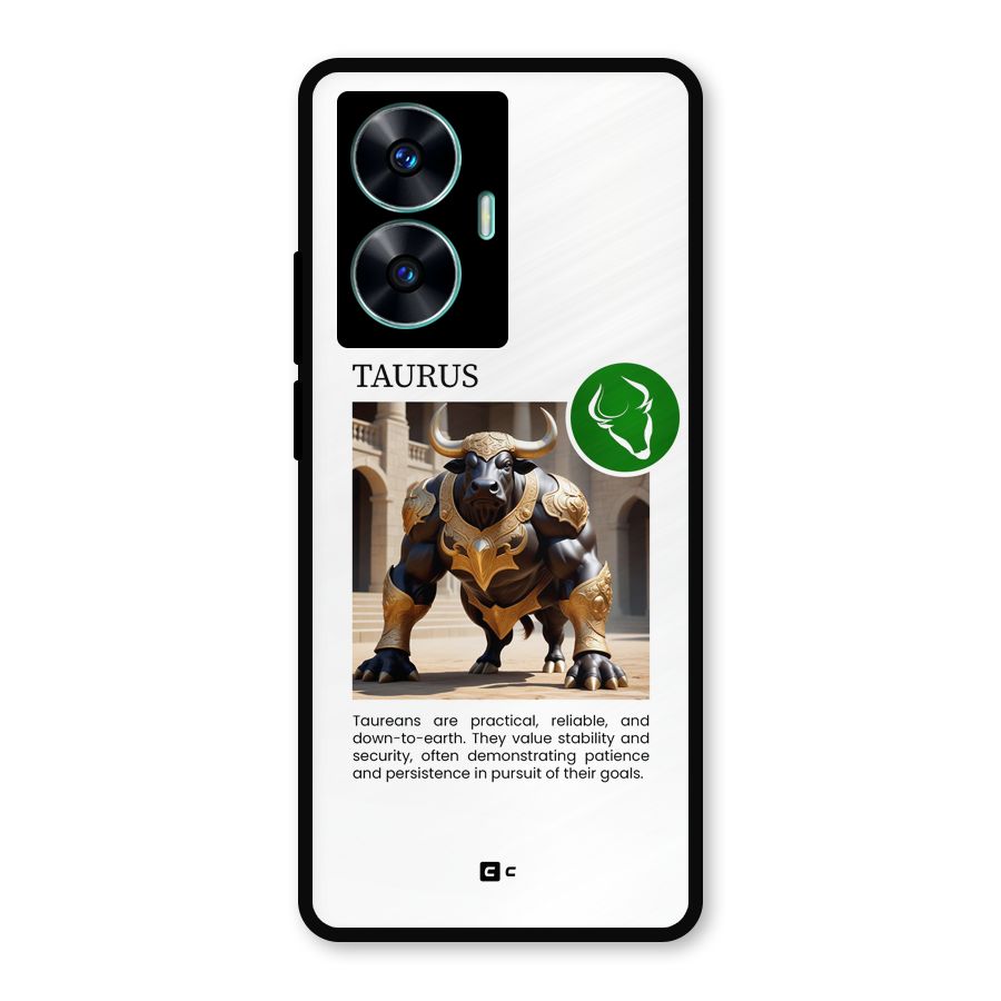 Towering Taurus Metal Back Case for Realme Narzo N55