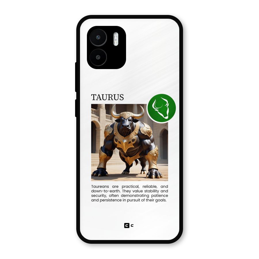 Towering Taurus Metal Back Case for Redmi A2