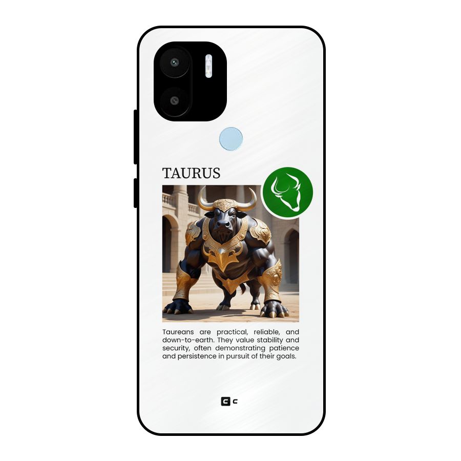 Towering Taurus Metal Back Case for Redmi A2 Plus