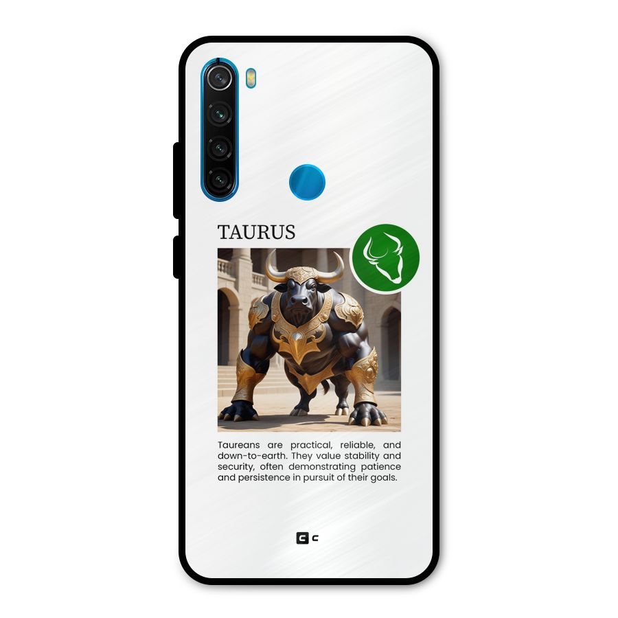 Towering Taurus Metal Back Case for Redmi Note 8