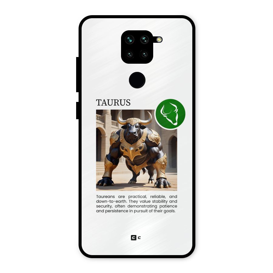Towering Taurus Metal Back Case for Redmi Note 9