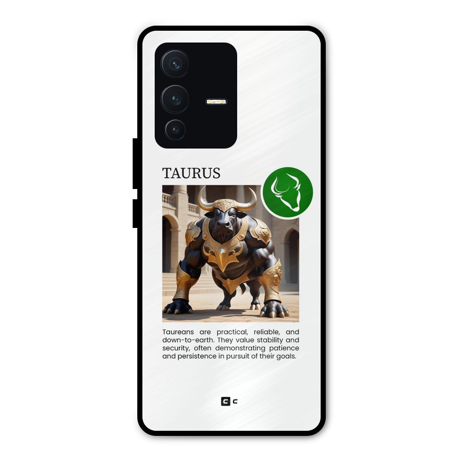 Towering Taurus Metal Back Case for Vivo V23 Pro