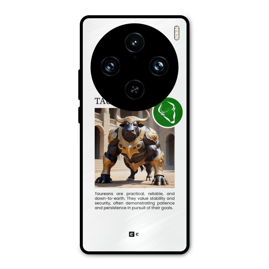 Towering Taurus Metal Back Case for Vivo X100 Pro