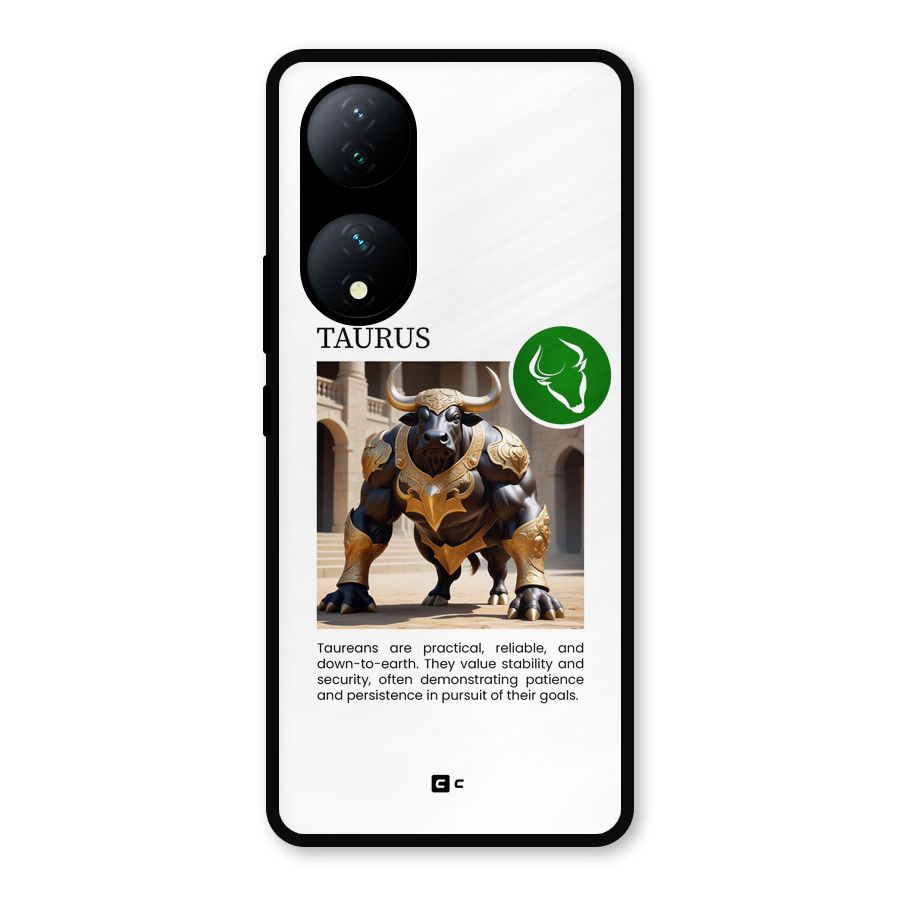 Towering Taurus Metal Back Case for Vivo Y100a