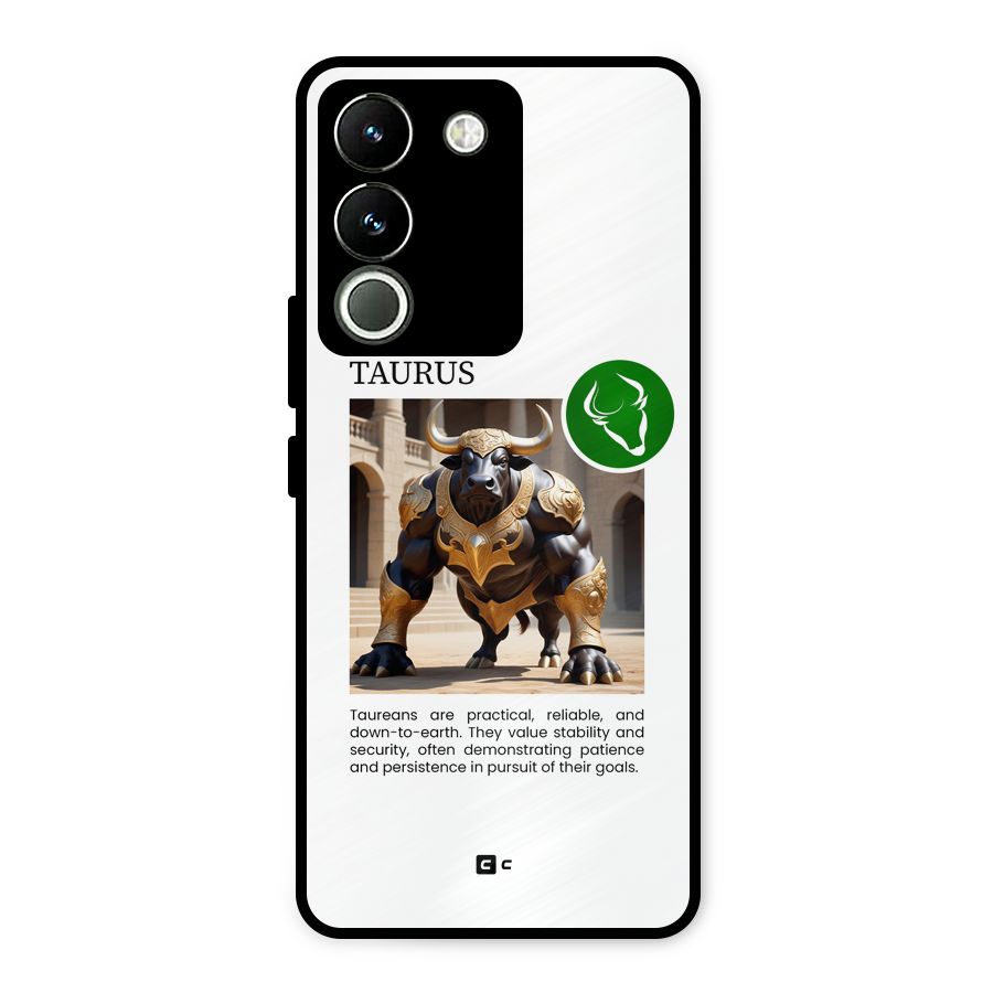 Towering Taurus Metal Back Case for Vivo Y200