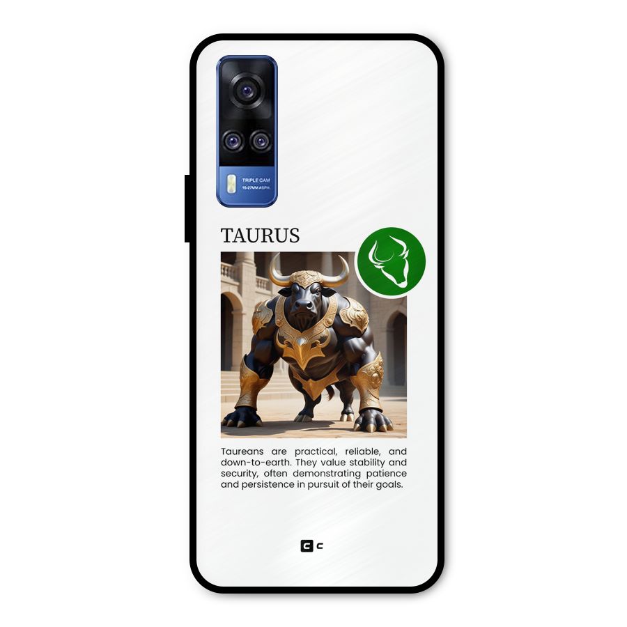 Towering Taurus Metal Back Case for Vivo Y31