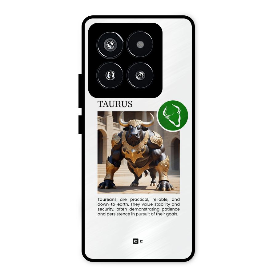 Towering Taurus Metal Back Case for Xiaomi 14 Pro