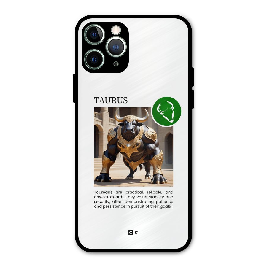 Towering Taurus Metal Back Case for iPhone 11 Pro Max