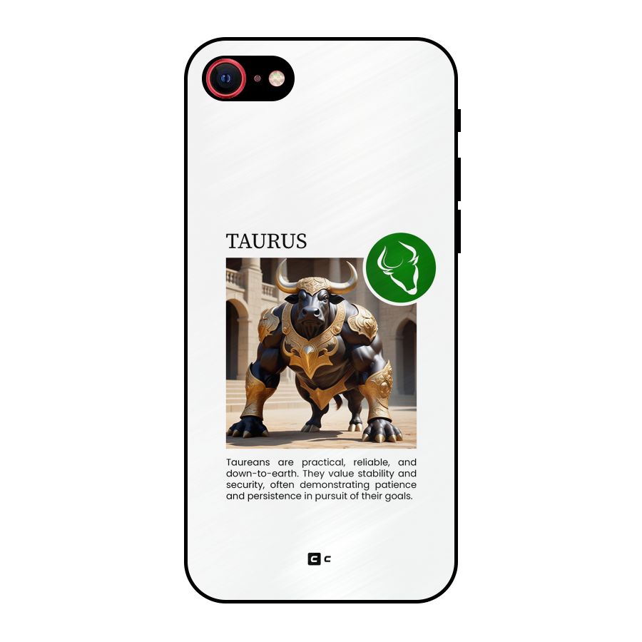 Towering Taurus Metal Back Case for iPhone 8