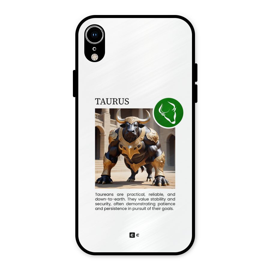Towering Taurus Metal Back Case for iPhone XR