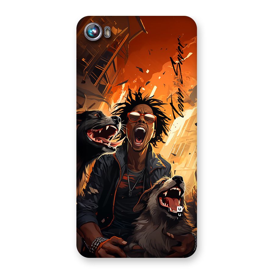 Town Saver Dogs Back Case for Canvas Fire 4 (A107)