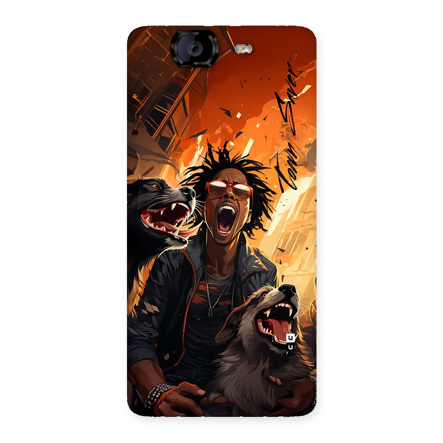 Town Saver Dogs Back Case for Canvas Knight A350