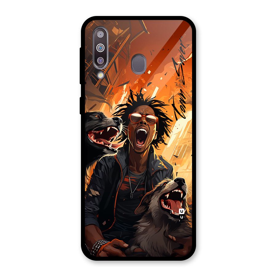 Town Saver Dogs Glass Back Case for Galaxy M30
