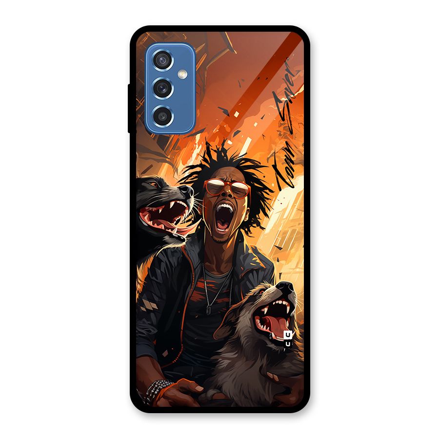 Town Saver Dogs Glass Back Case for Galaxy M52 5G