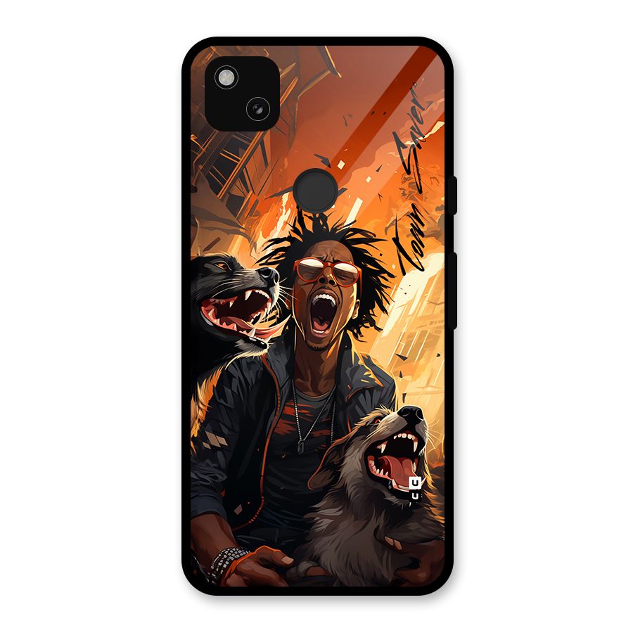 Town Saver Dogs Glass Back Case for Google Pixel 4a
