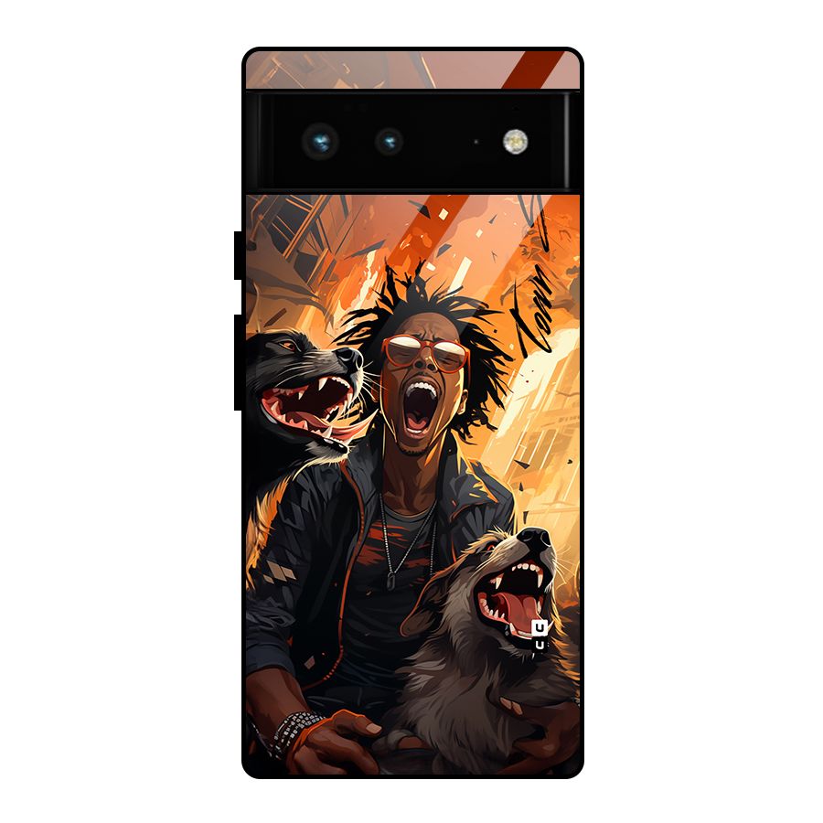 Town Saver Dogs Glass Back Case for Google Pixel 6