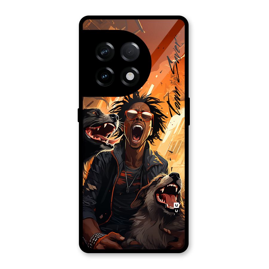 Town Saver Dogs Glass Back Case for OnePlus 11R