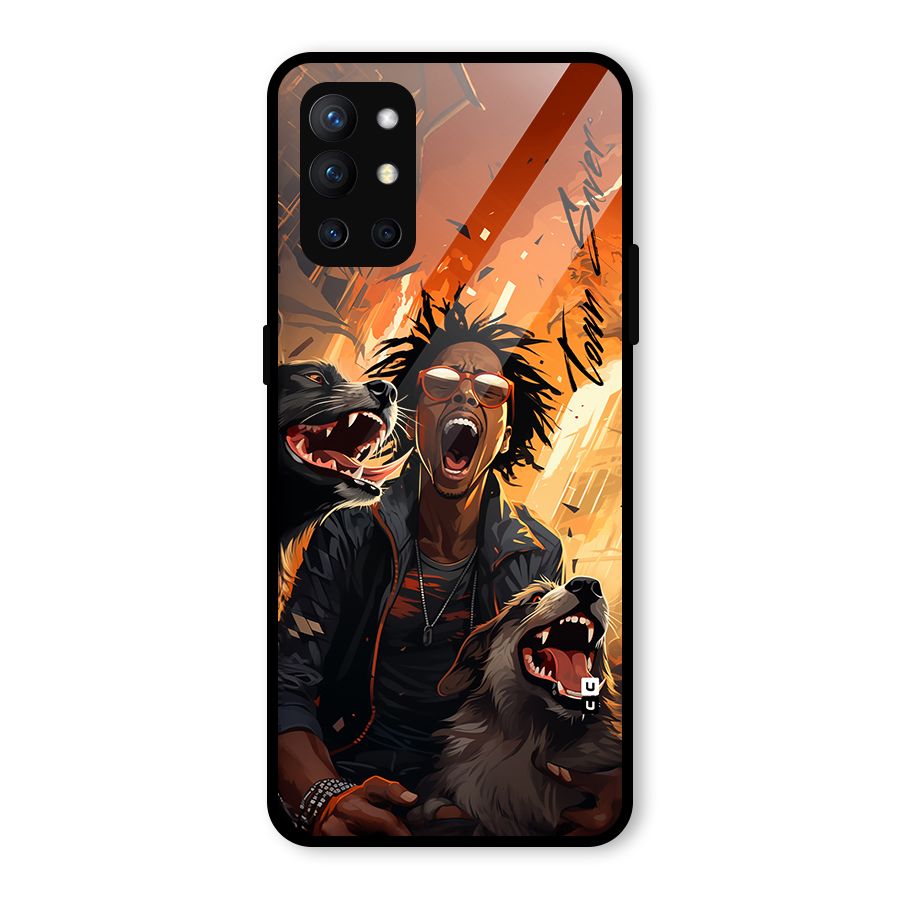 Town Saver Dogs Glass Back Case for OnePlus 9R