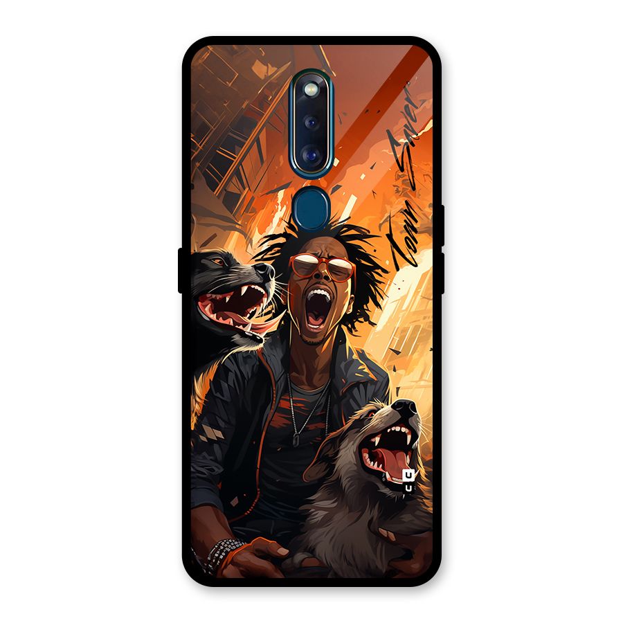 Town Saver Dogs Glass Back Case for Oppo F11 Pro