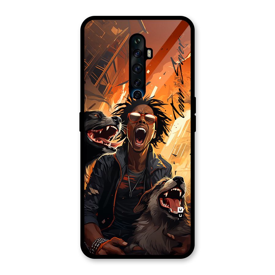 Town Saver Dogs Glass Back Case for Oppo Reno2 Z