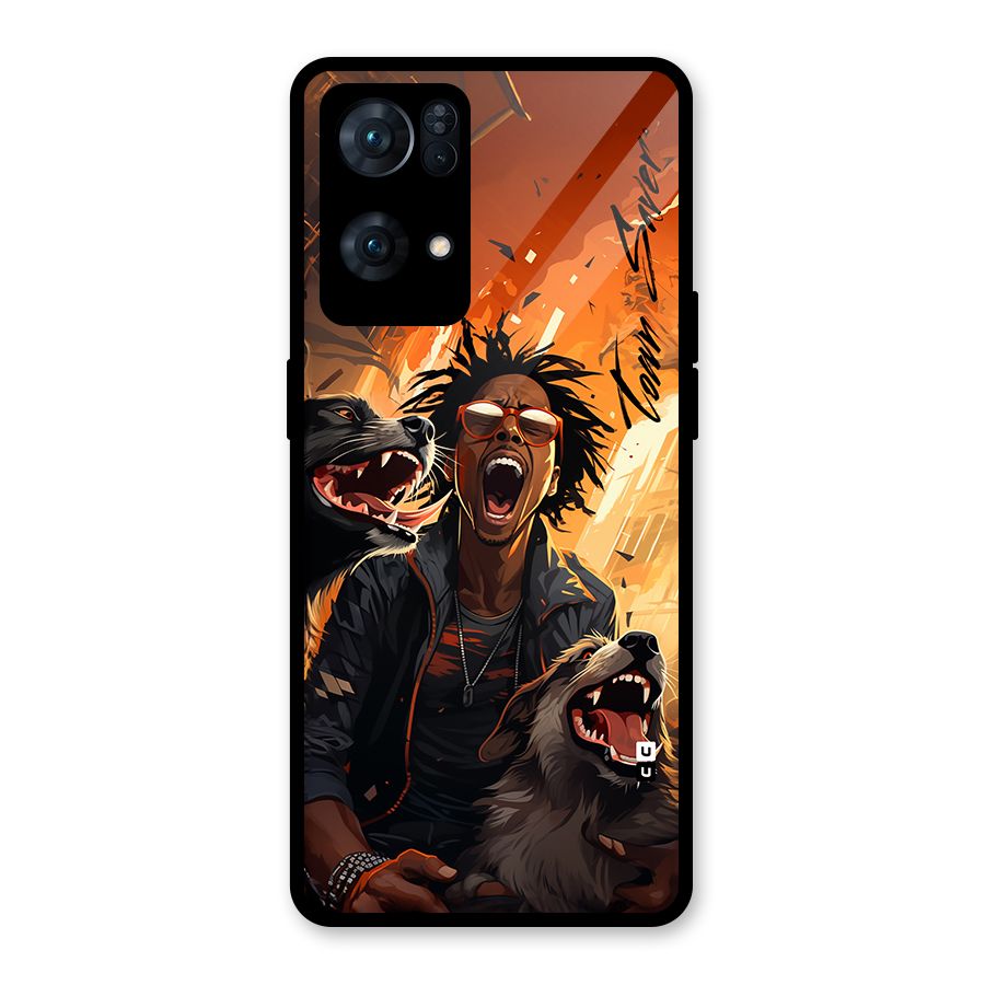 Town Saver Dogs Glass Back Case for Oppo Reno7 Pro 5G