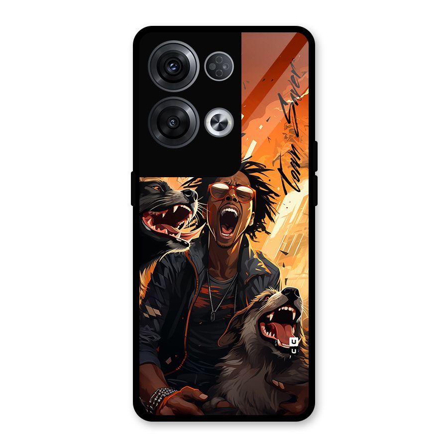 Town Saver Dogs Glass Back Case for Oppo Reno8 Pro 5G