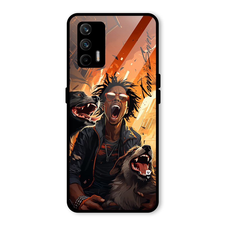 Town Saver Dogs Glass Back Case for Realme GT 5G